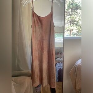 Naturally dyed silk slip dress
